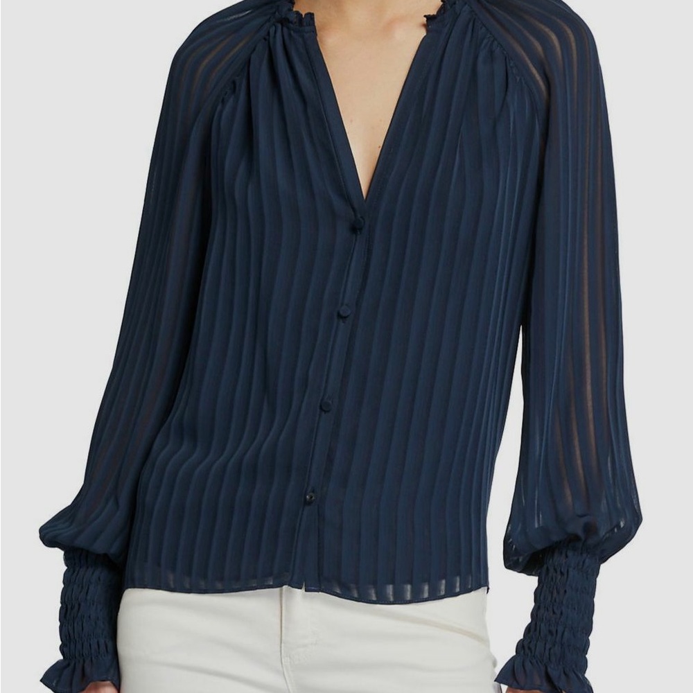 Ramy Brook Navy long sleeve top